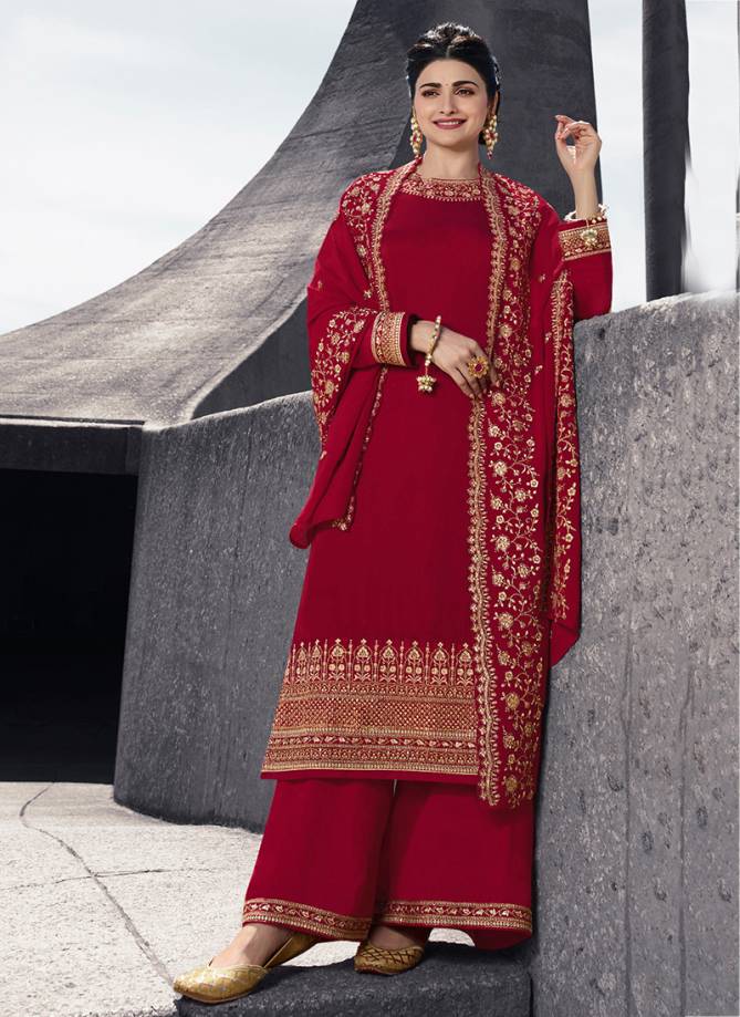 New Georgette and Rangoli Silk Wedding Wear Plazzo Suit Collection With Heavy Embroiderd Work Dupatta